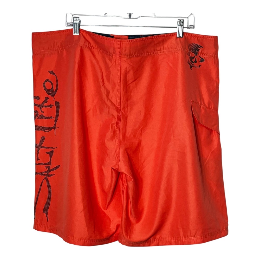 Salt Life Mens Orange SLX-QD Quick Dry Graphic Board Shorts Size 42 MTF004 - Picture 2 of 9